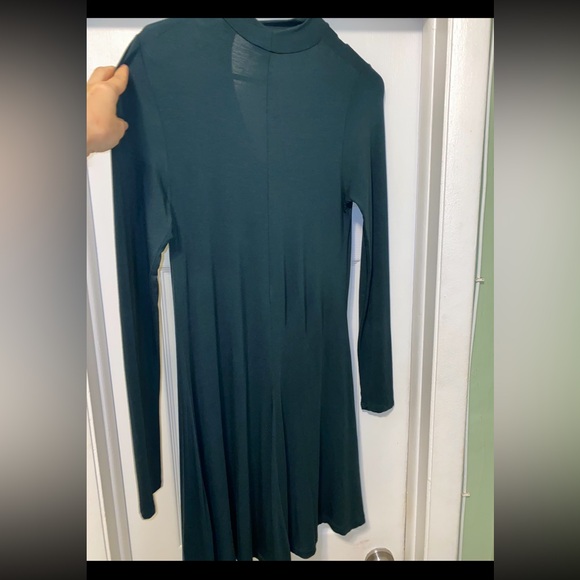 EUC Express Cut-Out Trapeze Choker Dress - Forest Green - Size S - Picture 6 of 7